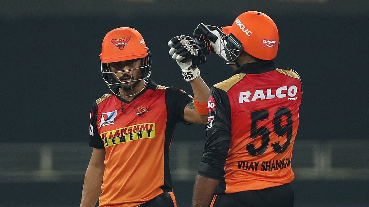 IPL 2020 SRH vs RR: Manish Pandey-Vijay Shankar Take Sunrisers Hyderabad to Easy Win Over Rajasthan Royals