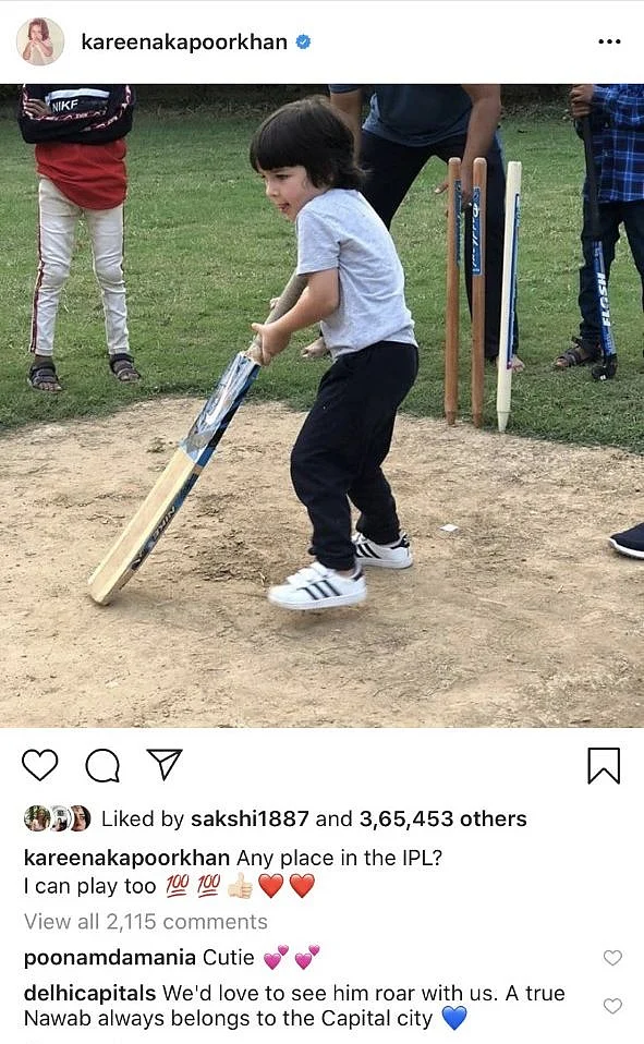 Kareena Seeks IPL Spot For Toddler Taimur, Delhi Capitals Reply