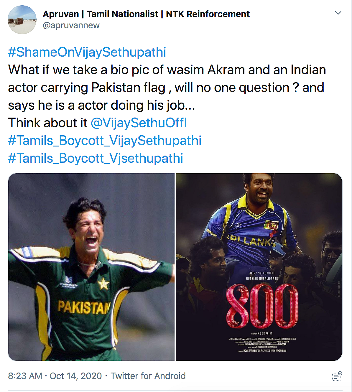 ‘Don’t Hurt Tamil Sentiments:’ Actor Vijay Sethupathi Slammed