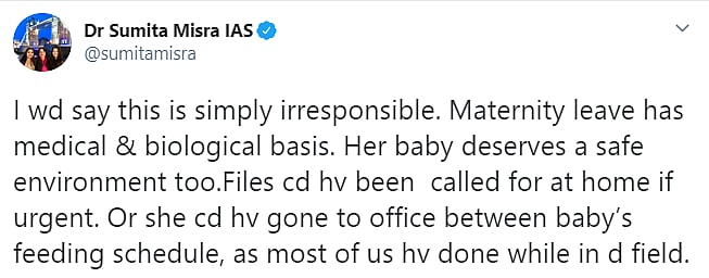 Inspiration or Ignorance? IAS Returns to Work with Infant in Tow