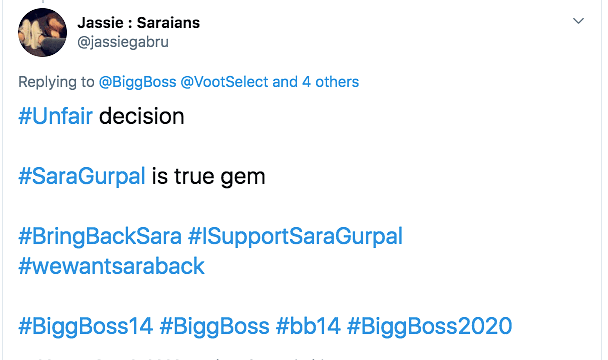 There have been rumours that Sara Gurpal is the first contestant to be evicted. 