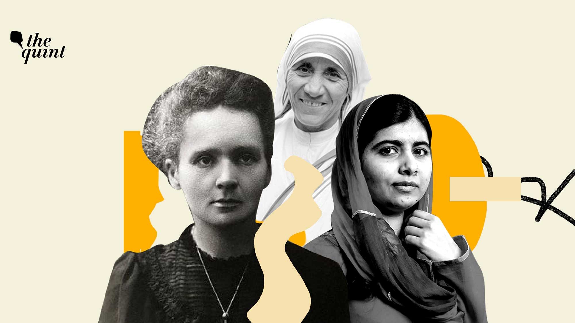 <div class="paragraphs"><p>Marie Curie, Mother Teresa and Malala Yousufzai.</p></div>
