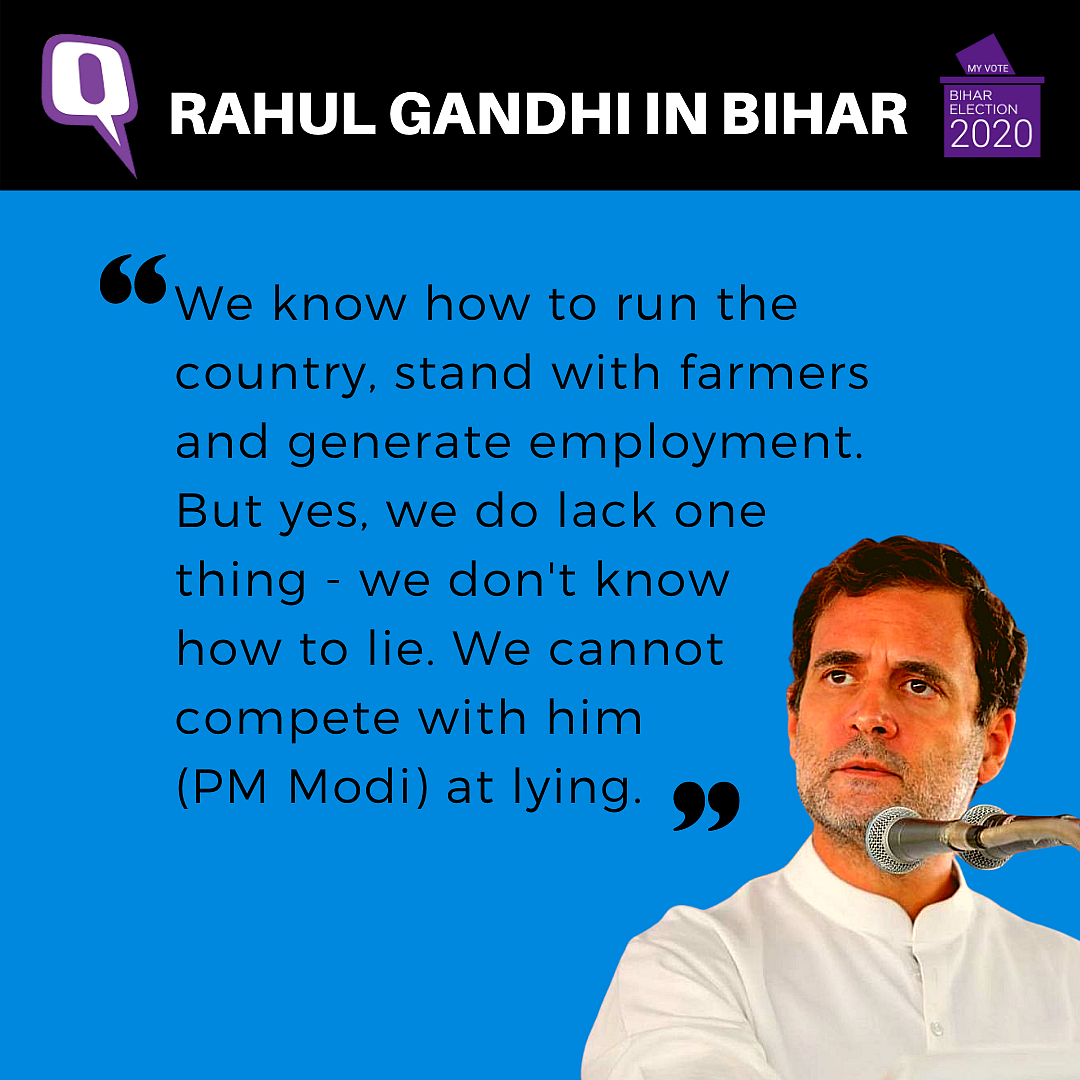 ‘We Can’t Compete with PM Modi at Lying’: Rahul in Bihar