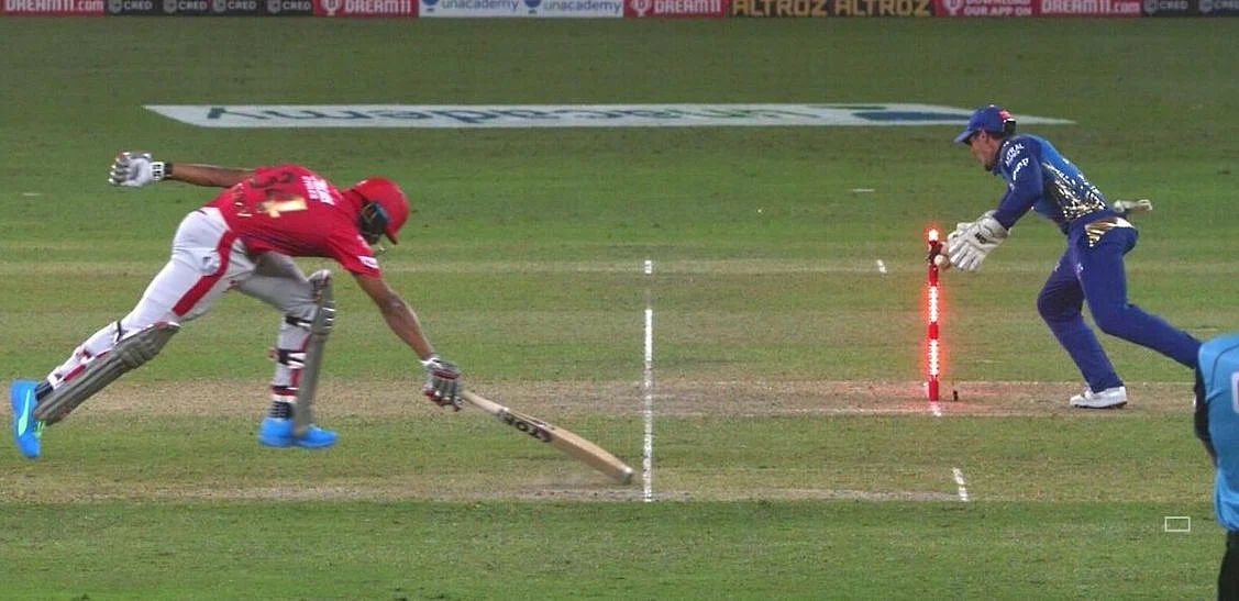 Jordan was run-out on the last ball of the main innings