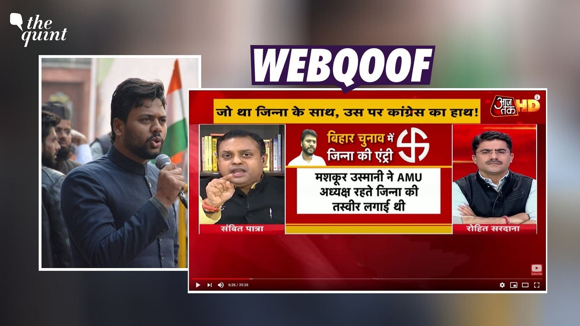 Hindi news channel <a href="https://www.youtube.com/watch?v=cS3kmAD8DVg&amp;feature=youtu.be&amp;t=385">AajTak</a>, accused Usmani of being a “Jinnah supporter” and claimed that in 2018 he installed a portrait of Muhammad Ali Jinnah at AMU.