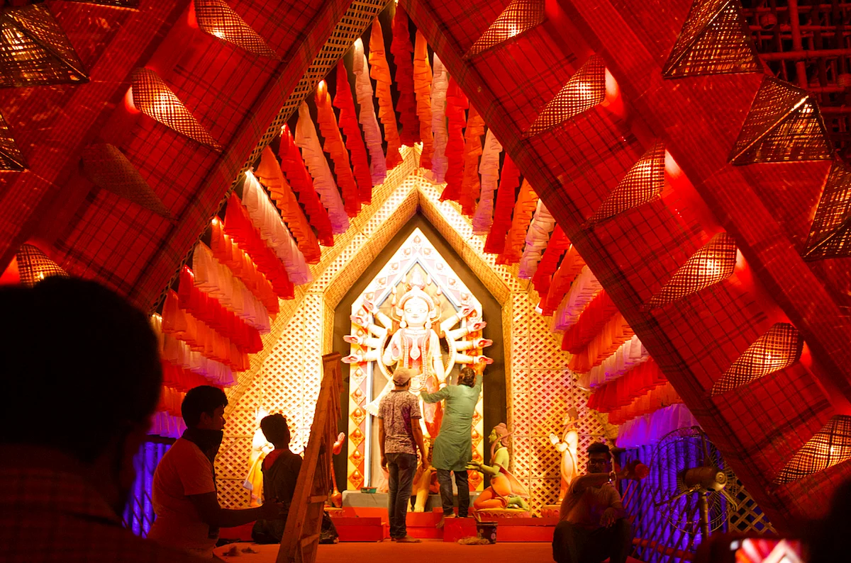 Munshotola Durgotsav Club’s pandal.
