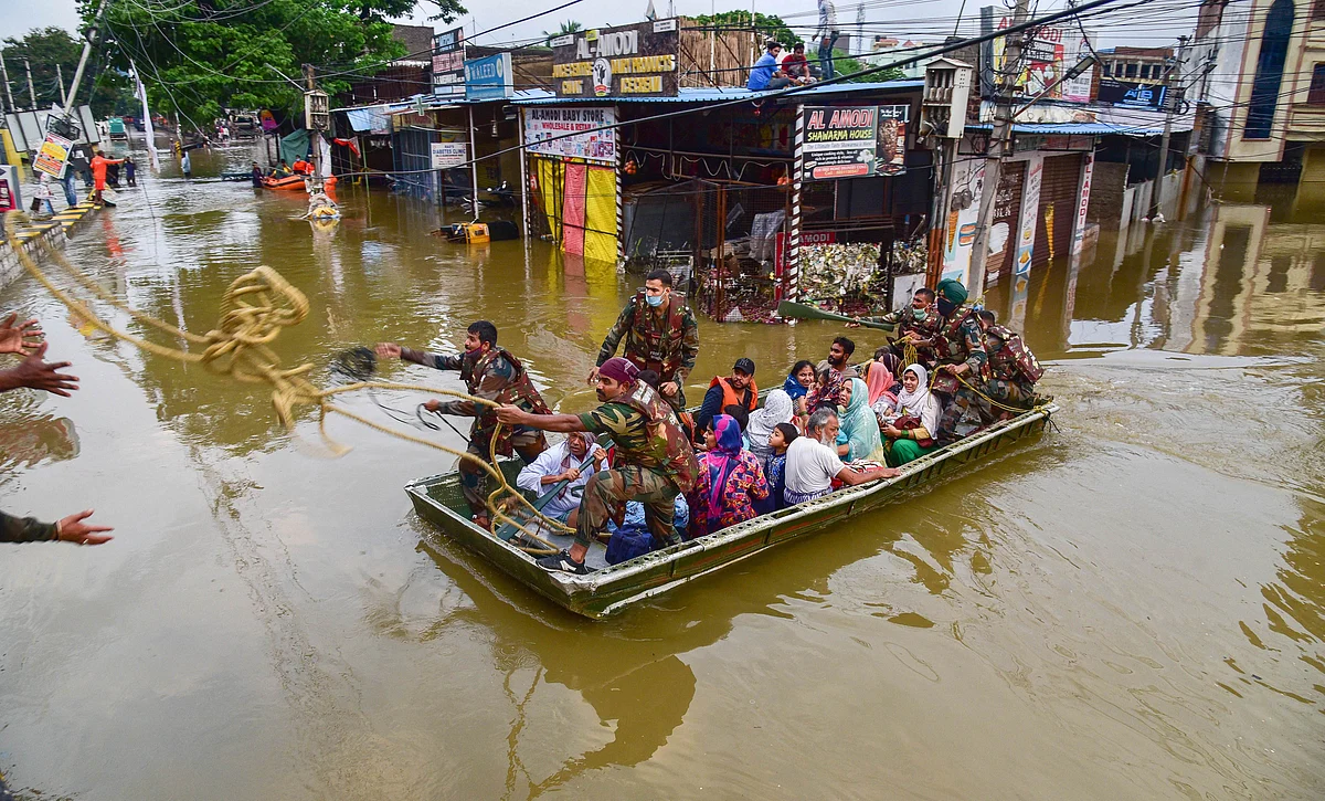 Rescue operation being carried out in Hyderabad after incessant rainfall