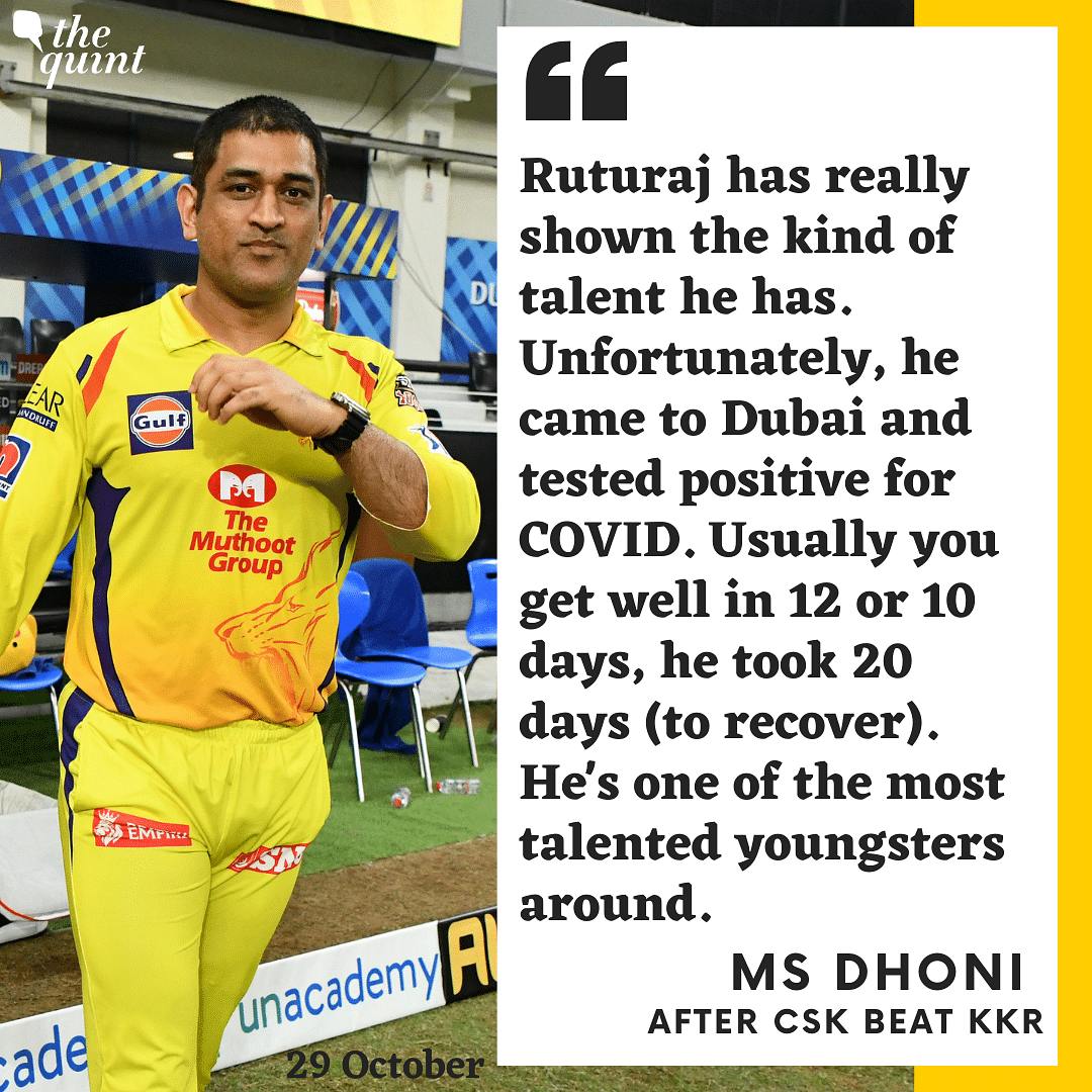 MS Dhoni was all praise for Ruturaj Gaikwad after the 23-year-old opener scored a second consecutive half-century.