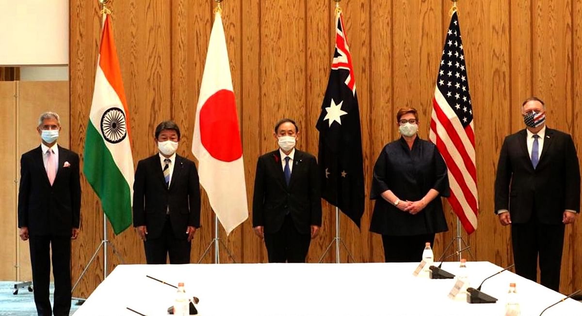 Image of QUAD leaders at the dialogue in Japan in 2020.&nbsp;