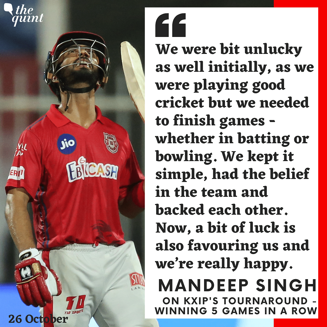 Mandeep said that Chris Gayle also made easy for him to bat through the innings without taking unnecessary risk.