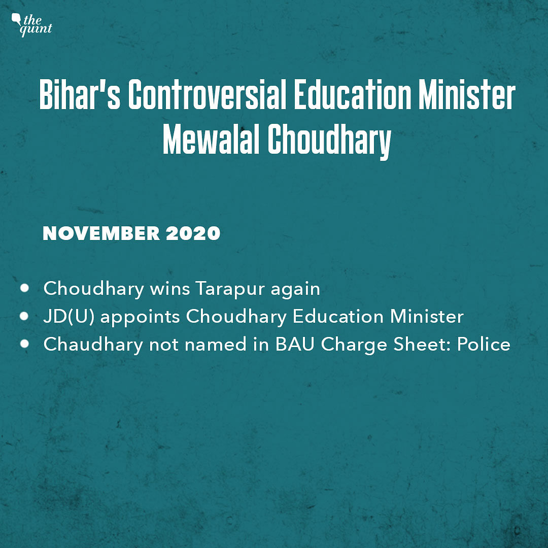 A probe team had indicted Choudhary for anomalies in hiring of faculty at a Bihar Varsity, of which he was VC.