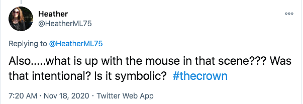 Next Emmy Nominee: Running Mouse in 'The Crown' Has Twitter Amused