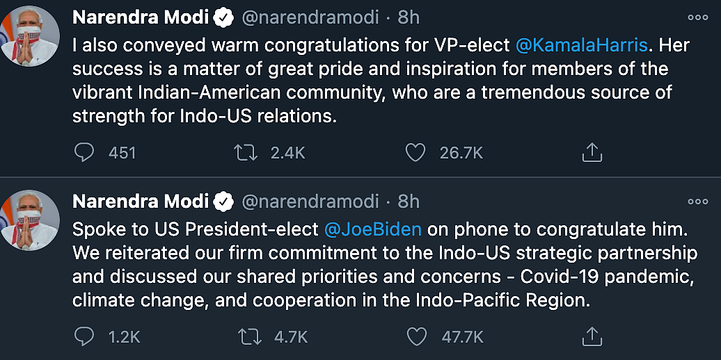 ‘Reiterated Commitment to Indo-US Partnership’: PM Speaks to Biden