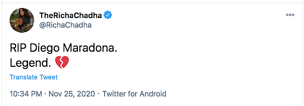 Rest in Power: SRK, Asif Kapadia, Others Pay Tributes to Maradona