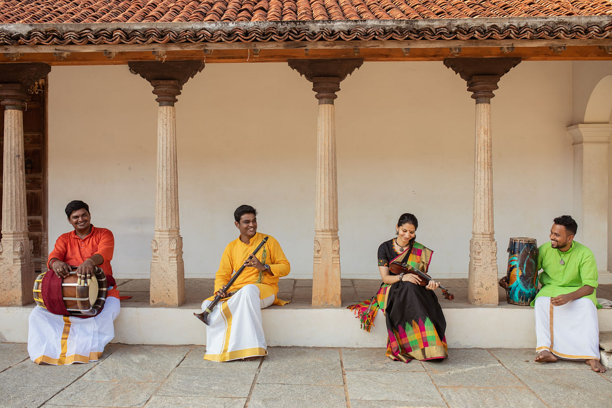 The ensemble named ‘A Carnatic Quartet’ conceptualised a musical production that was arranged and produced remotely.