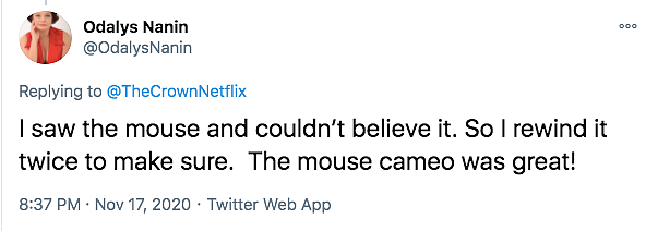 Next Emmy Nominee: Running Mouse in 'The Crown' Has Twitter Amused