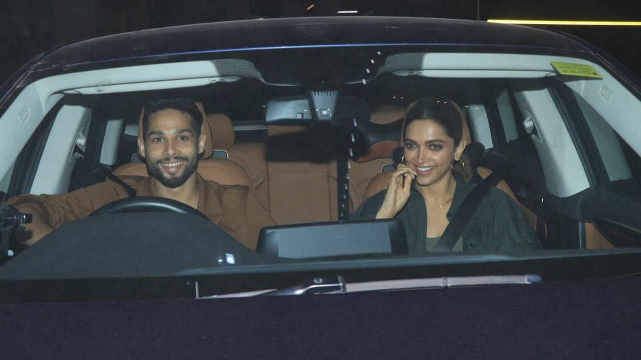 Deepika Padukone and Siddhant Chaturvedi head home after their shoot in Bandra.