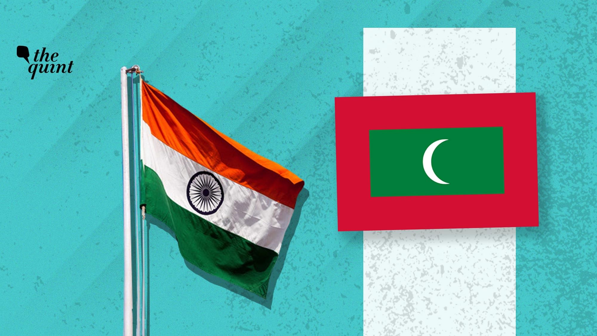 Image of Indian flag (L) and Maldives flag (R) used for representational purposes.