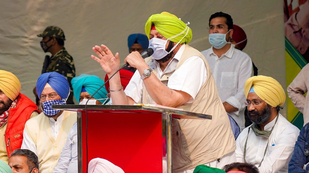 Punjab CM Amrinder Singh addresses media