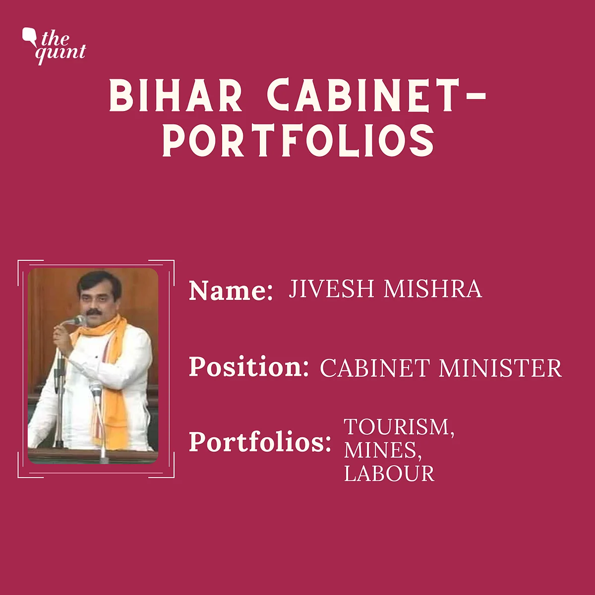 Bihar Cabinet: Nitish Keeps Home, Tarkishore Prasad Gets Finance