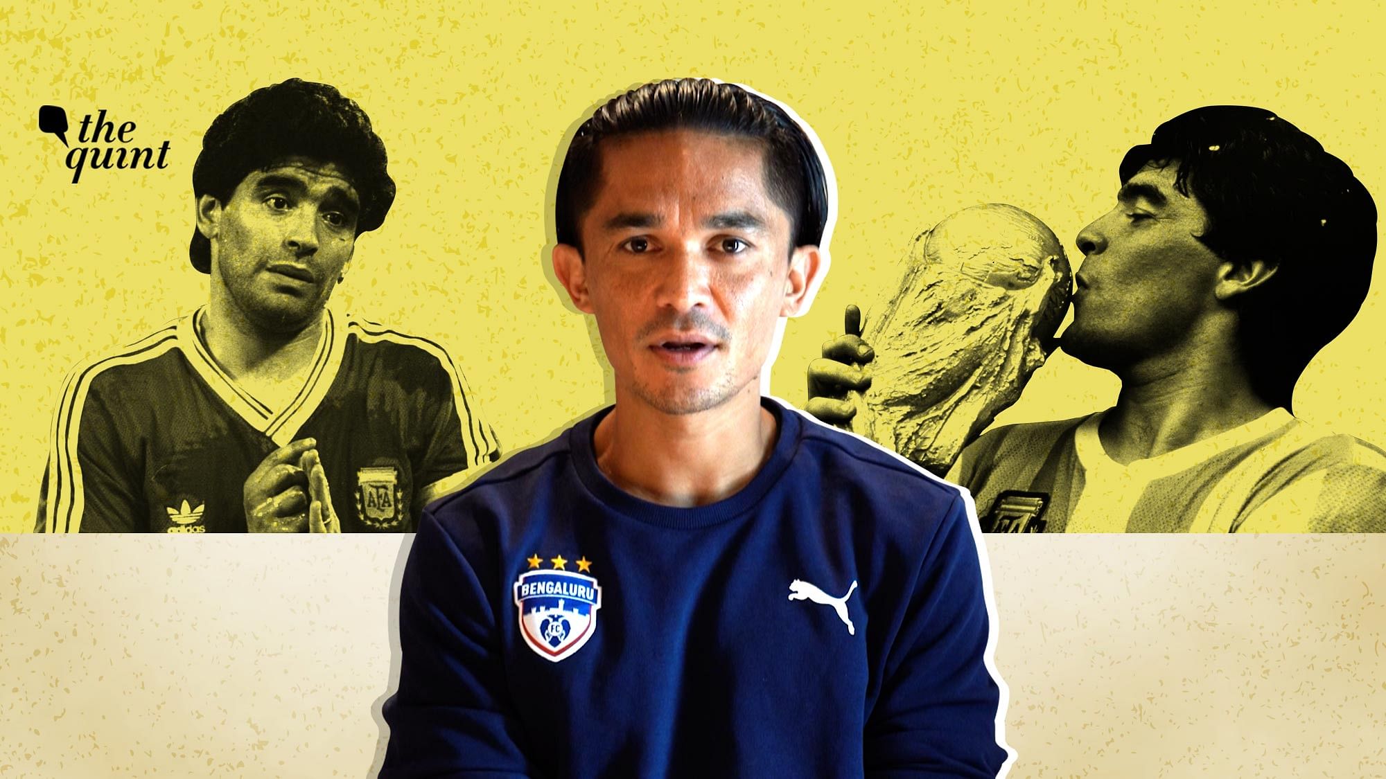 Watch Video: Indian football captain pays tribute to Diego Maradona.
