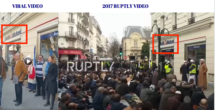 Left: Viral video. Right: 2017 Ruptly video.
