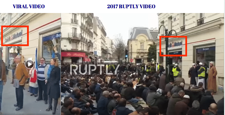 The video from Clichy-la-Garenne Town Hall, in the northwestern suburbs of Paris, could be traced back to 2017.