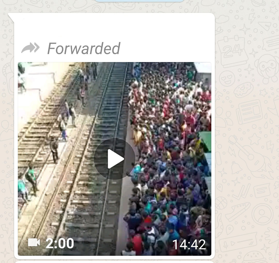 The video was from Ranaghat railway station and was shot much before the coronavirus pandemic started.