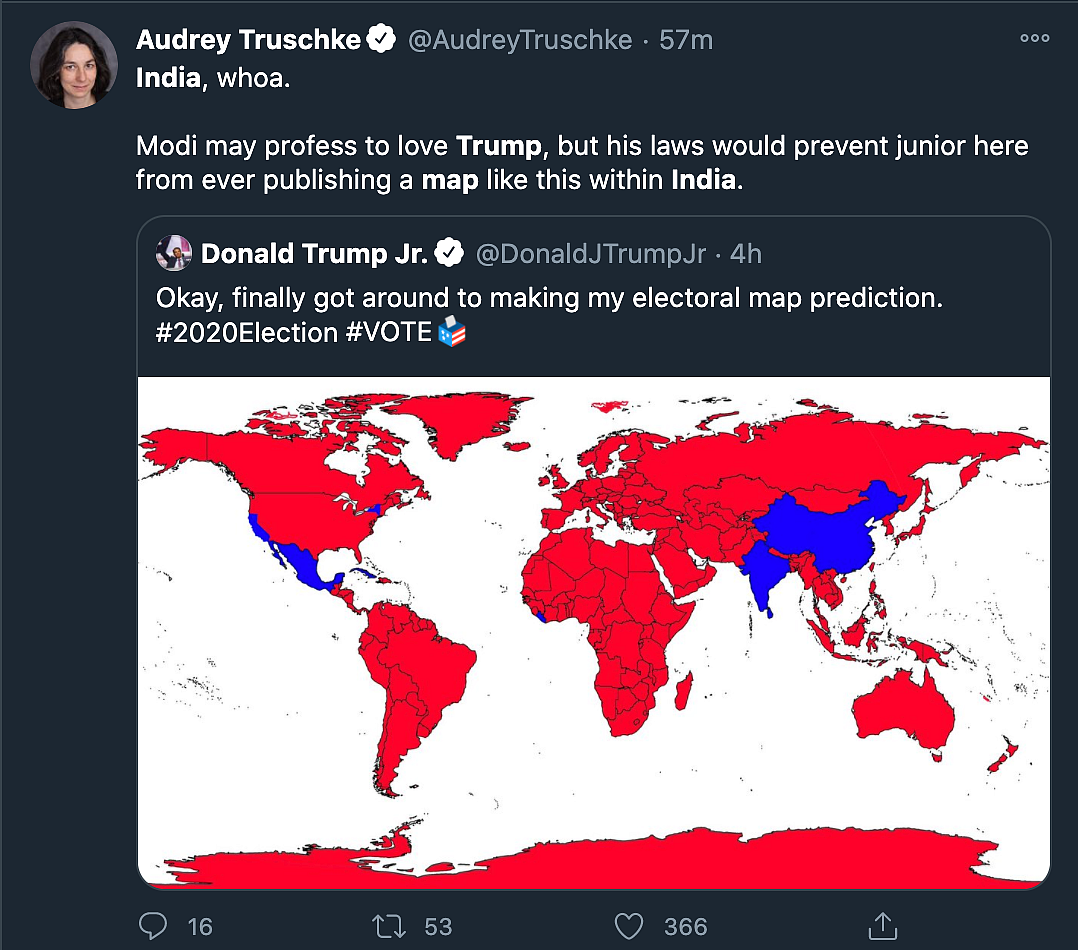 ‘Take His Colouring Pencils Away’: Trump Jr’s Election Map Slammed