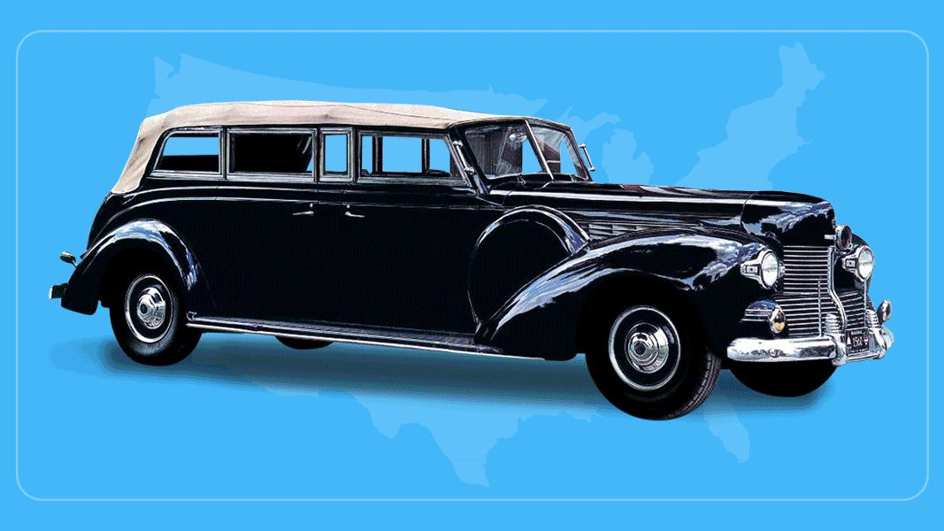 This is the Lincoln K Sunshine Special which was the first presidential car commissioned back in 1939.