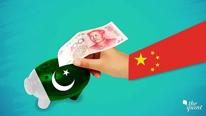 Artistic representations of Chinese flag and Pakistan flag used for representational purposes.