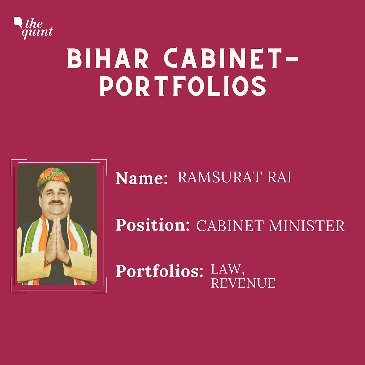 Bihar Cabinet: Nitish Keeps Home, Tarkishore Prasad Gets Finance