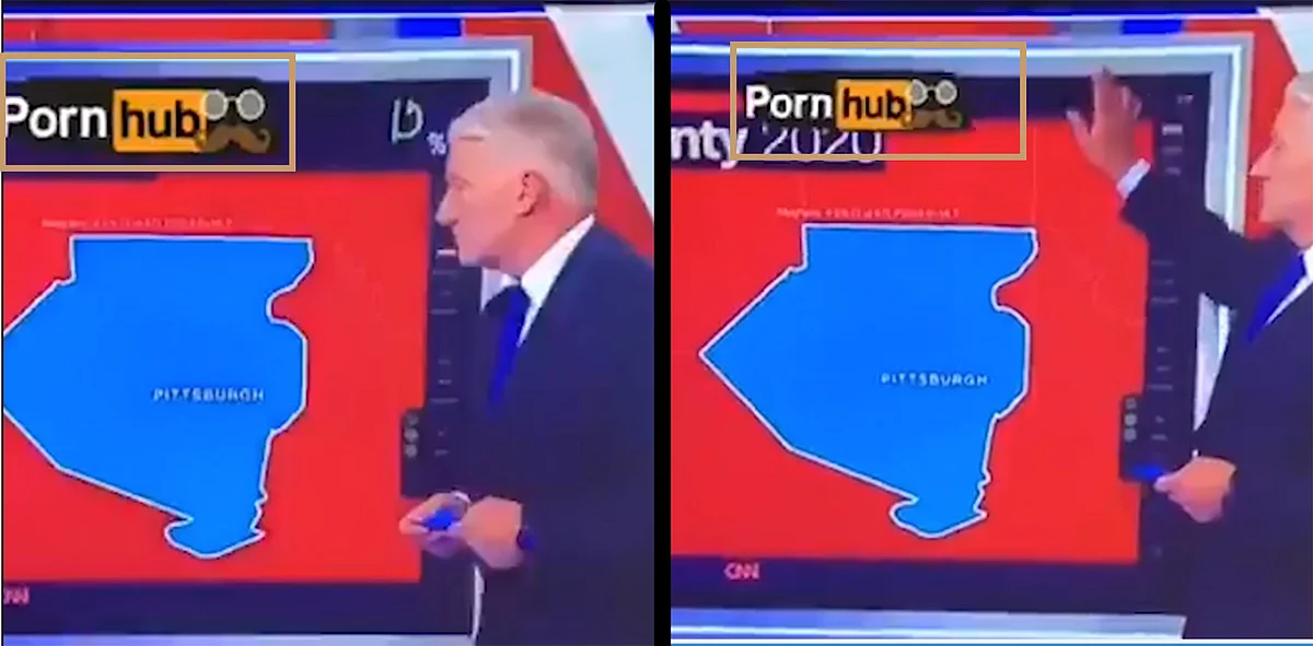 Frames from the viral video. 