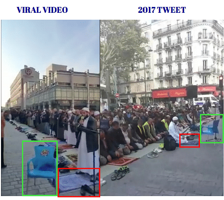 The video from Clichy-la-Garenne Town Hall, in the northwestern suburbs of Paris, could be traced back to 2017.