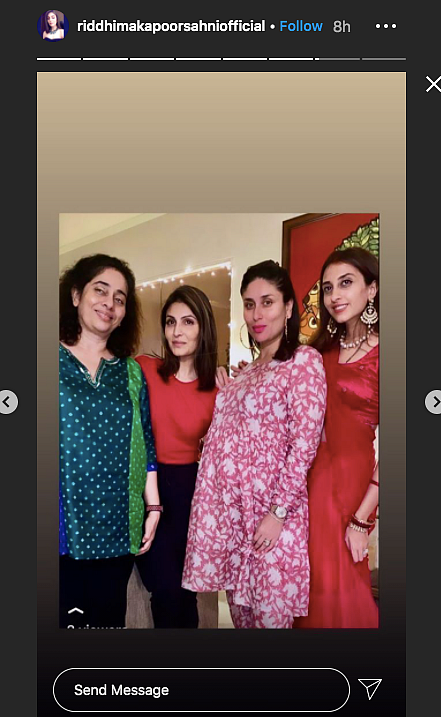 Kareena Kapoor with her family.