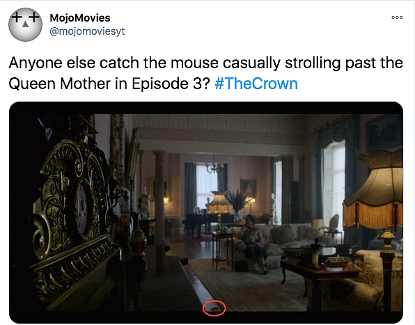 Next Emmy Nominee: Running Mouse in 'The Crown' Has Twitter Amused