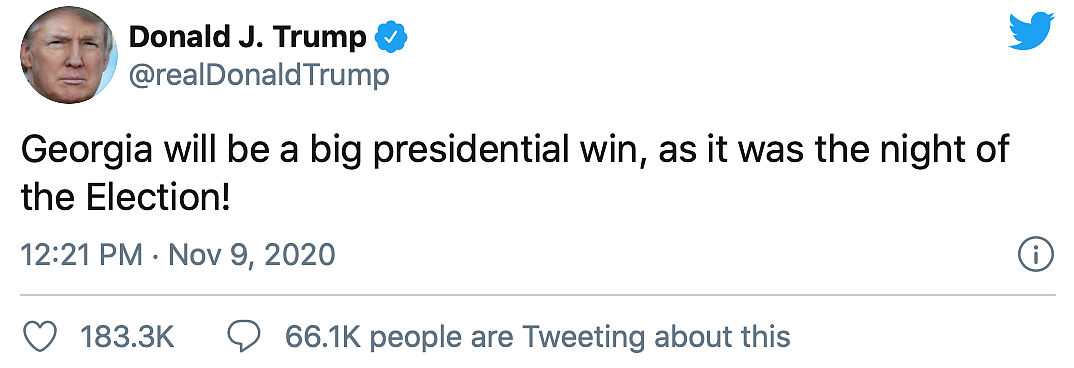 Refusing to Concede, Trump Still Tweets of ‘Big Presidential Win’