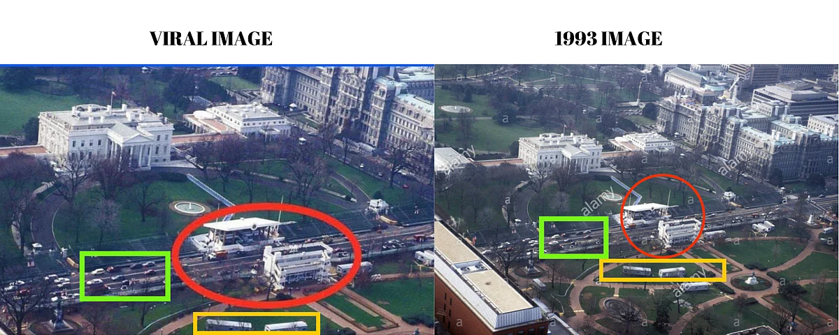 Left: viral image. Right: 1993 image.