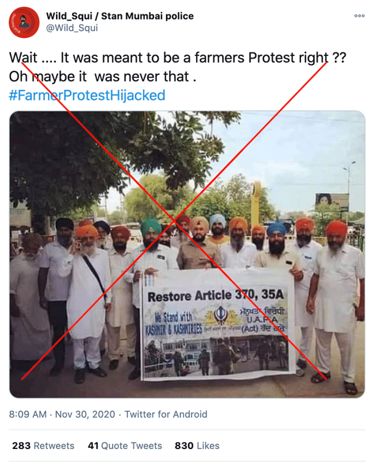 President of Shiromani Akali Dal Amritsar confirmed to The Quint that the viral image is an old one.