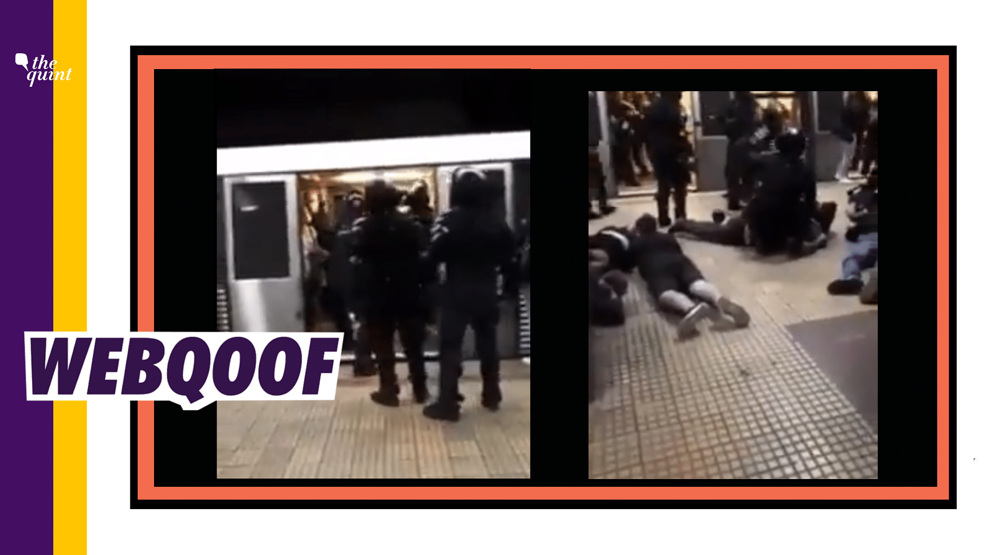 A video from Romania was shared with a false claim that French police arrested Muslims in a Paris metro for not wearing masks and spitting on passengers.