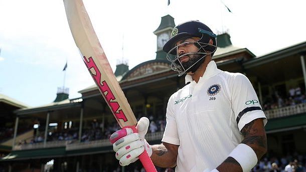 Virat Kohli walks out to bat against Australia at the Sydney Test.&nbsp;