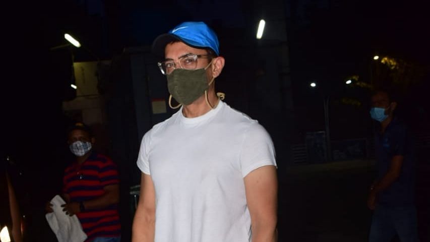 Aamir Khan all set to watch Suraj Pe Mangal Bhari at a cinema hall.