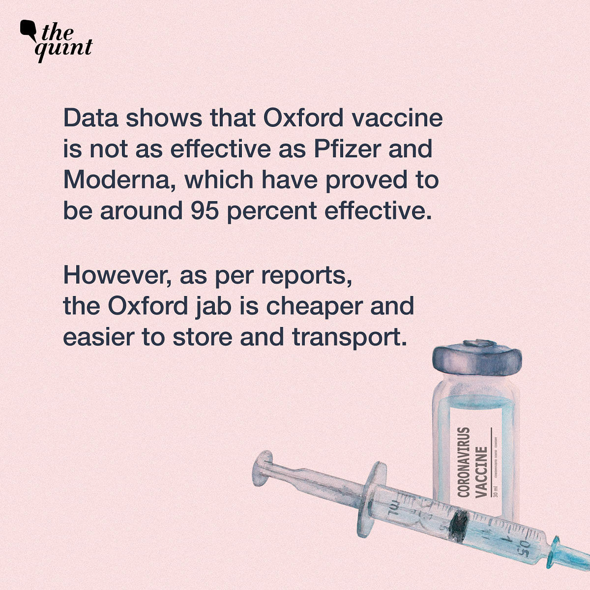 The Oxford jab is reportedly both cheaper and easier to store and transport in comparison to other options.