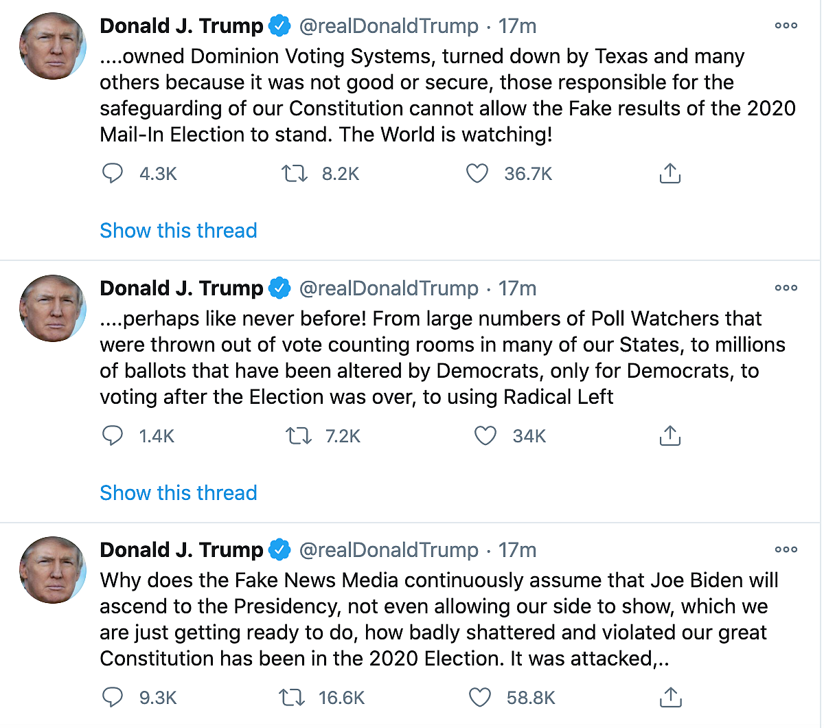 Trump Takes Back His ‘Concession’ to Biden: ‘I Concede NOTHING’