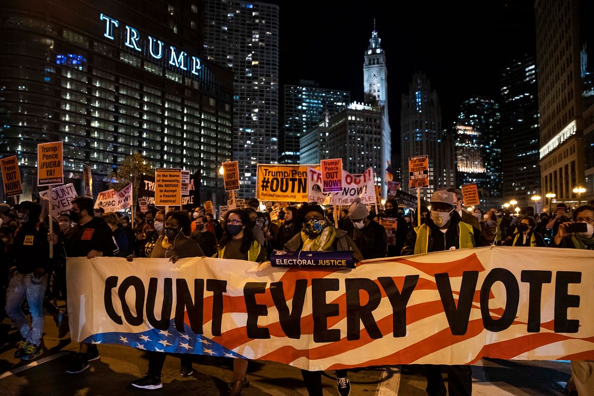 In New York City, supporters of Biden took to the streets to demand that every vote must be counted.