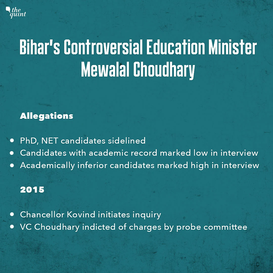 Why Bihar’s New Education Minister Mewalal Was Forced to Resign