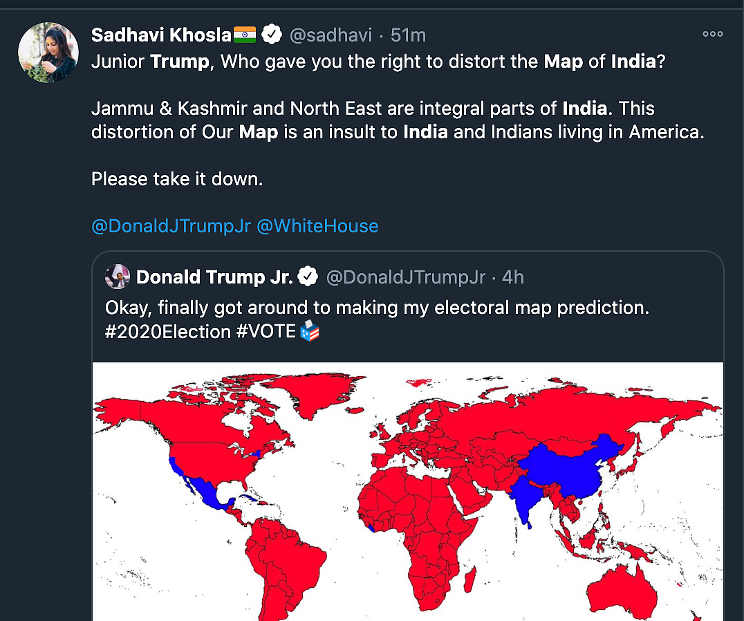 ‘Take His Colouring Pencils Away’: Trump Jr’s Election Map Slammed