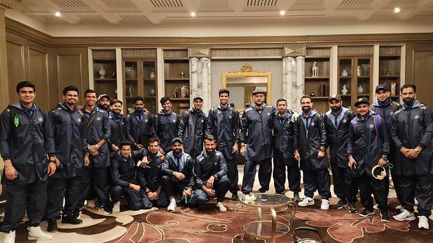 The Indian team assemble before their tour of Australia.&nbsp;