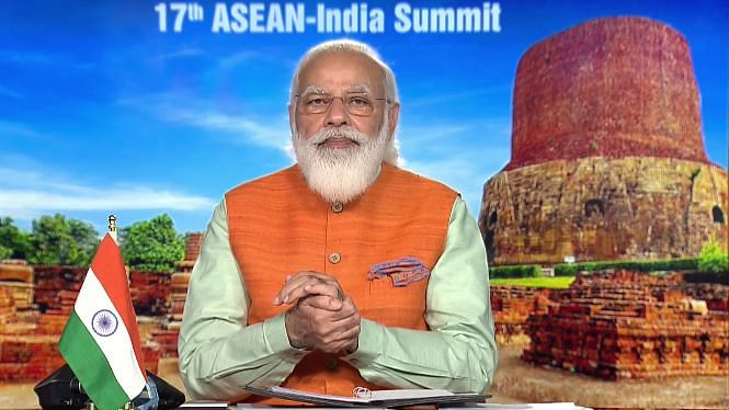 PM Modi, along with his Vietnamese counterpart Nguyen Xuan Phuc, virtually co-chaired the 17th ASEAN-India Summit on 12 November.