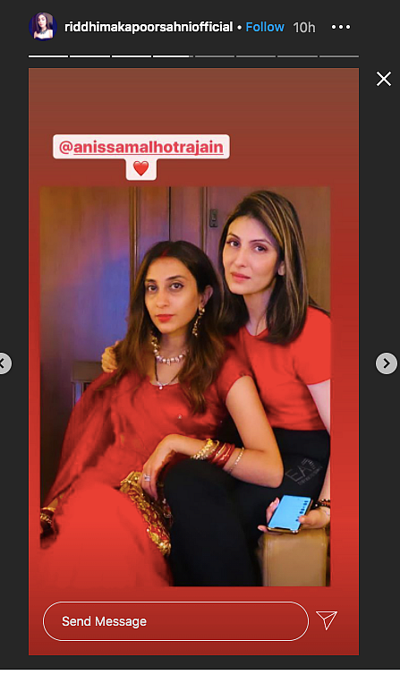 Riddhima Kapoor Sahni with Anissa Malhotra.